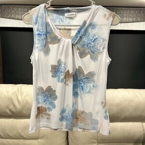 Calvin Klein sleeveless Blouse Floral Small